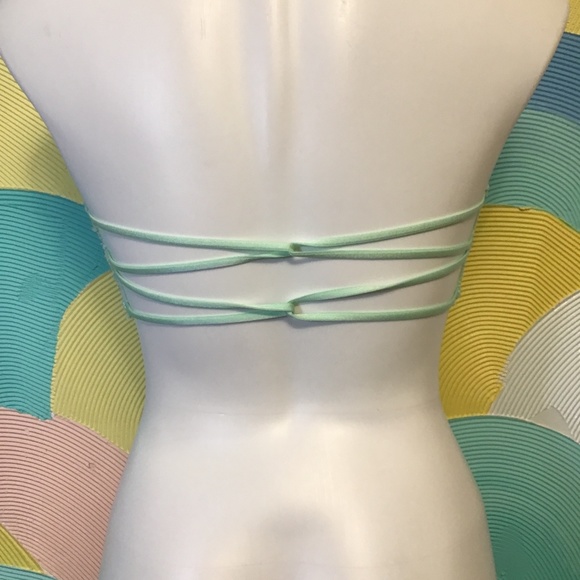 Free People Lace Babydoll Mint Bra Bandeau szM - Picture 3 of 5